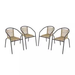 Fauteuils de jardin (lot de 4)