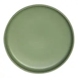 Lot de 6 assiettes plate   amande 28 cm  en grès  vert