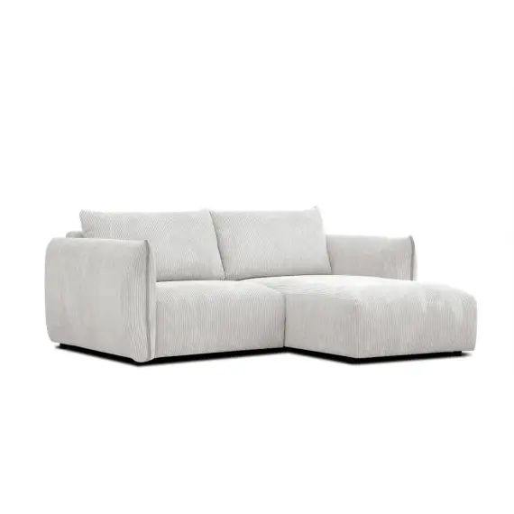 Canapé d&rsquo;angle droit 3 places tissu beige