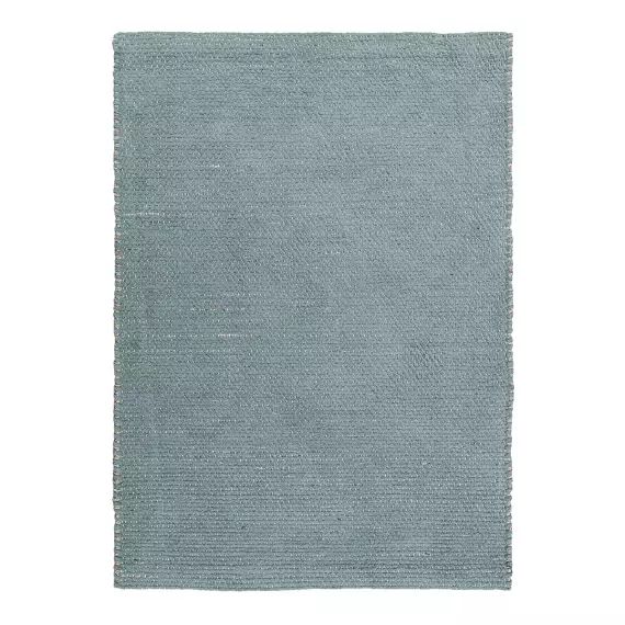 Tapis artisanal en jute et coton chenille gris clair 160×230