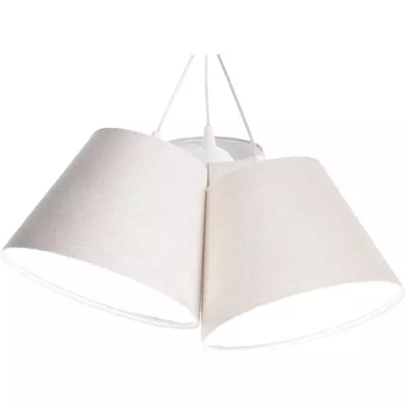 Suspension Tissu Beige Ø 16/26 cm – H19 cm