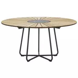 Table ronde Circle en Bois, Bambou – Couleur Bois naturel – 138 x 138 x 71 cm – Designer Henrik  Pedersen