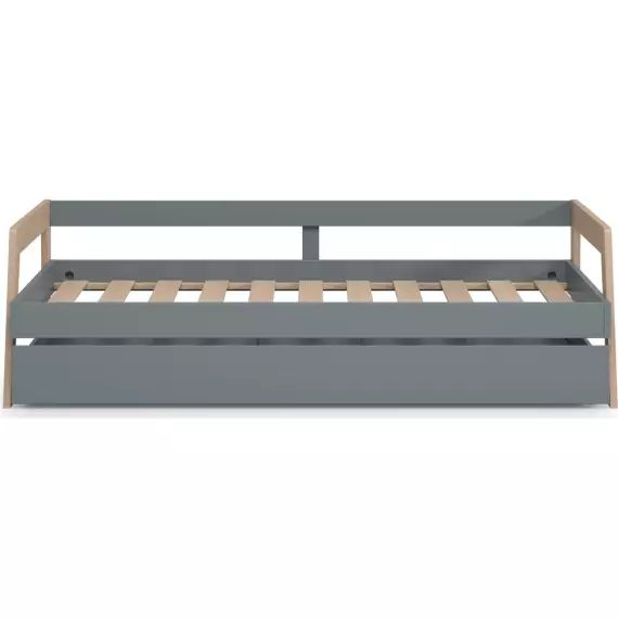 Lit gigogne enfant 90×200 blanc / vert