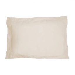 Taie d’oreiller enfant enveloppe percale de coton beige 40x60cm