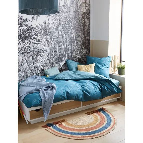 Lit plateforme enfant avec tiroirs LIGNE SCHOOL blanc / bois