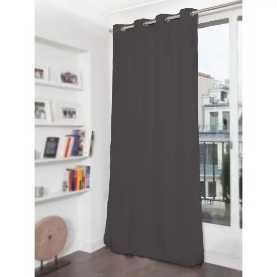 Rideau phonique thermique occultant gris 140×180