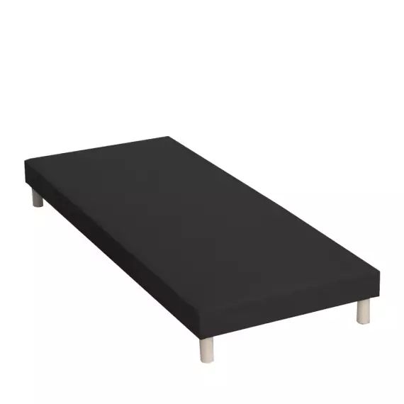 Bree – Sommier tapissier 90x190cm en bois massif à lattes recouvertes