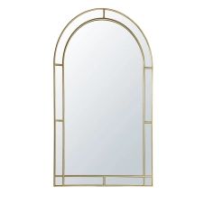 Miroir biseauté en métal doré 70×110