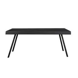 Table à manger en teck recyclé 160x78cm noir