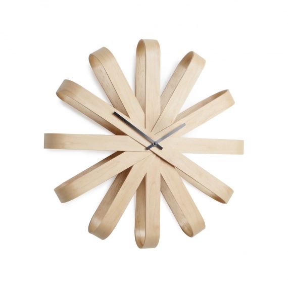 Horloge design en bois D51,4