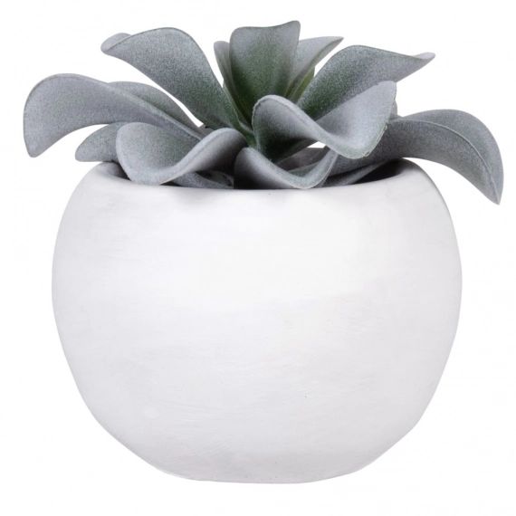 Succulente artificielle pot blanc