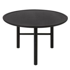 Table basse chêne noir ronde D 70 cm 3 pieds