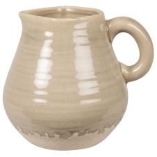 Vase en céramique beige et marron H16