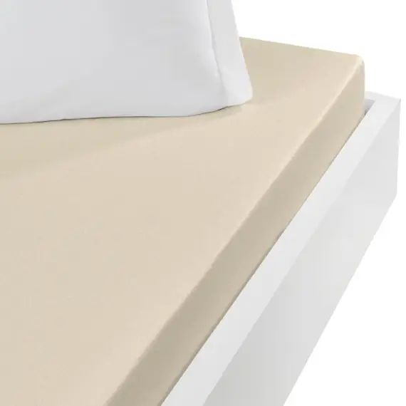 Drap housse jersey de coton peigné extensible ficelle 80×200 cm
