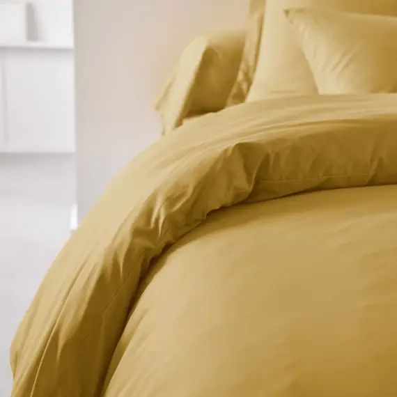 Housse de couette en Coton Jaune 220×240 cm