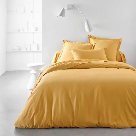 Housse de couette en Coton Jaune 220×240 cm