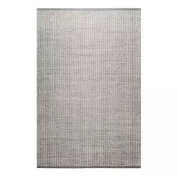 Tapis tissé main en laine et jute gris et beige 80×150