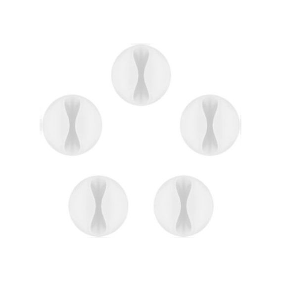 Range câble Goobay Cable Guide (1) Blanc x5