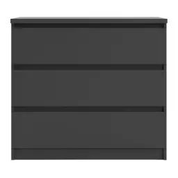 Commode 3 tiroirs BEST LAK 2 noir mat