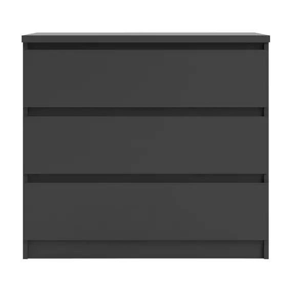 Commode 3 tiroirs BEST LAK 2 noir mat