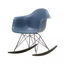 Rocking chair Eames Plastic Armchair en Plastique, Acier laqué époxy – Couleur Bleu – 63 x 82.77 x 76 cm – Designer Charles & Ray Eames