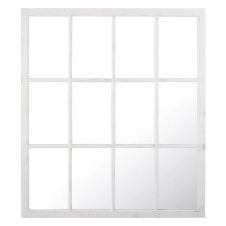 Miroir fenêtre en sapin blanc 140×160