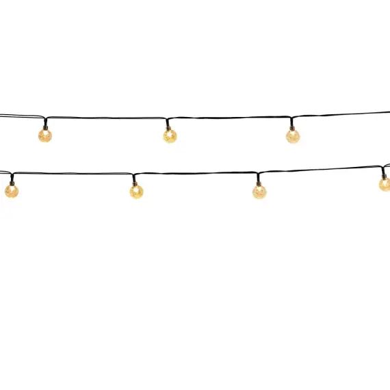 Guirlande solaire 20 globes Plastique Noir5.8M
