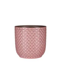 Cache-pot en céramique rose clair D19,5