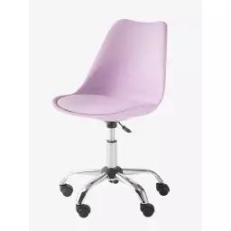 Chaise de bureau enfant à roulettes violet