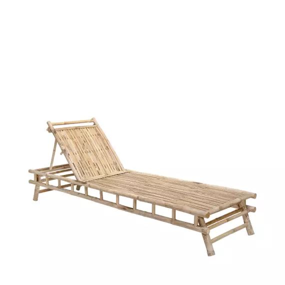 Chaise longue en bambou