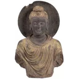 Statue buste de Bouddha antique H82cm