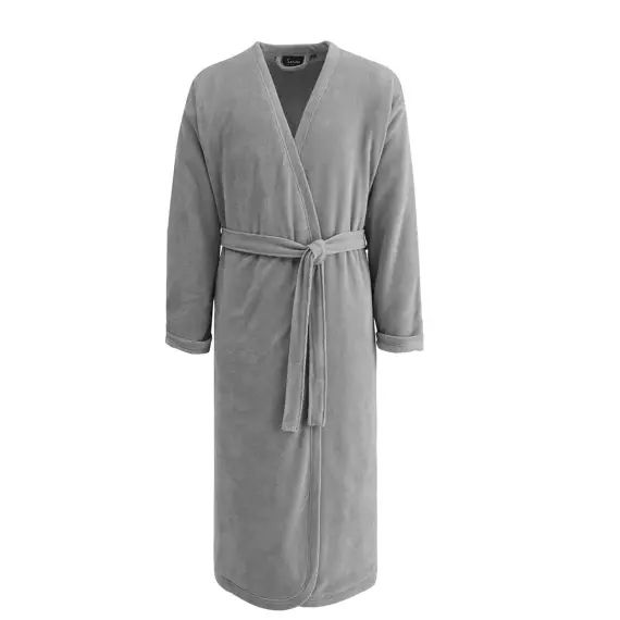 Peignoir kimono léger doublé  Gris Perle XL