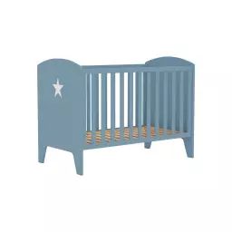Lit bébé 60×120 cm STAR coloris bleu