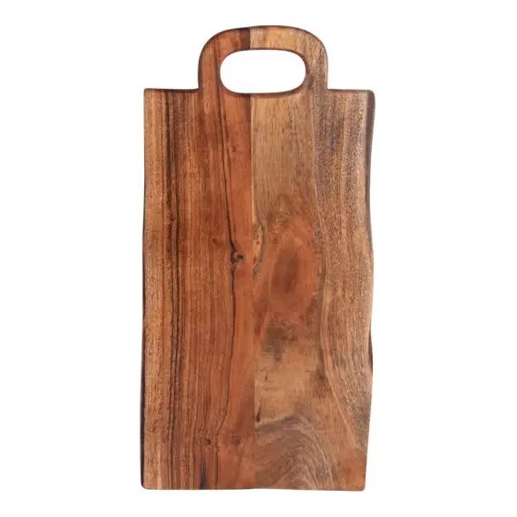 Planche à découper avec poignée 50×25 cm en bois  marron