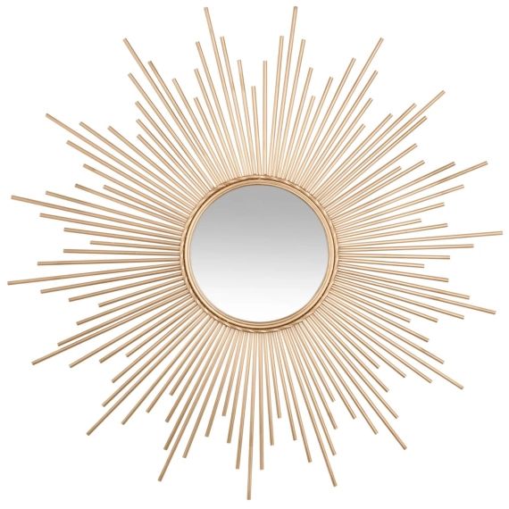 Miroir soleil tube doré D99 – Atmosphera