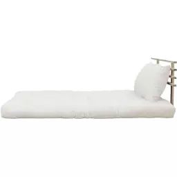 Tête de lit en pin massif avec futon