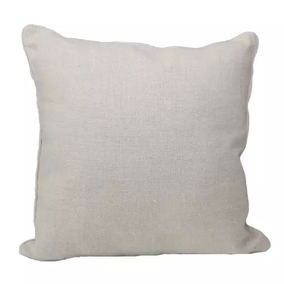 Coussin en lin beige 45×45