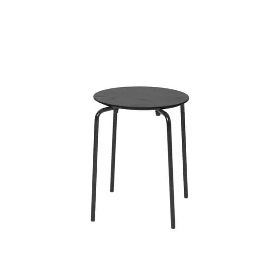 Tabouret empilable Herman en Bois, Contreplaqué de chêne – Couleur Noir – 39.15 x 39.15 x 45 cm – Designer Herman Studio