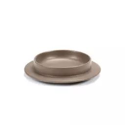 Assiette creuse Dishes to Dishes en Céramique, Grès – Couleur Beige – 22.89 x 22.89 x 4.8 cm – Designer Glenn Sestig