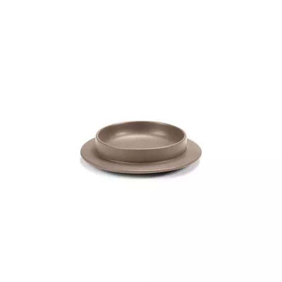 Assiette creuse Dishes to Dishes en Céramique, Grès – Couleur Beige – 22.89 x 22.89 x 4.8 cm – Designer Glenn Sestig