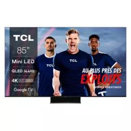 TV LED Tcl 85C845 85″ 4K QLED Mini-LED 144Hz 214cm 2023