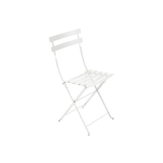Chaise pliante Bistro en Métal, Acier laqué – Couleur Blanc – 45 x 38 x 82 cm – Designer Studio