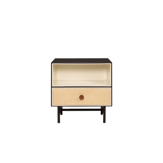 Table de chevet Essence en Bois, Métal – Couleur Noir – 55 x 54.51 x 55 cm – Designer Sarah Lavoine