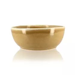Assiette poké bowl en grès ocre Ø18cm