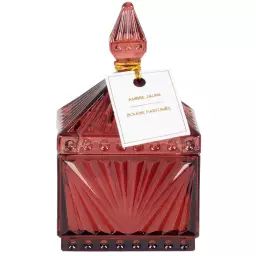 Bougie parfumée en verre rouge