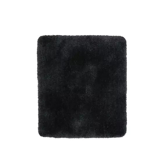 Tapis de bain microfibre très doux uni noir 55×65