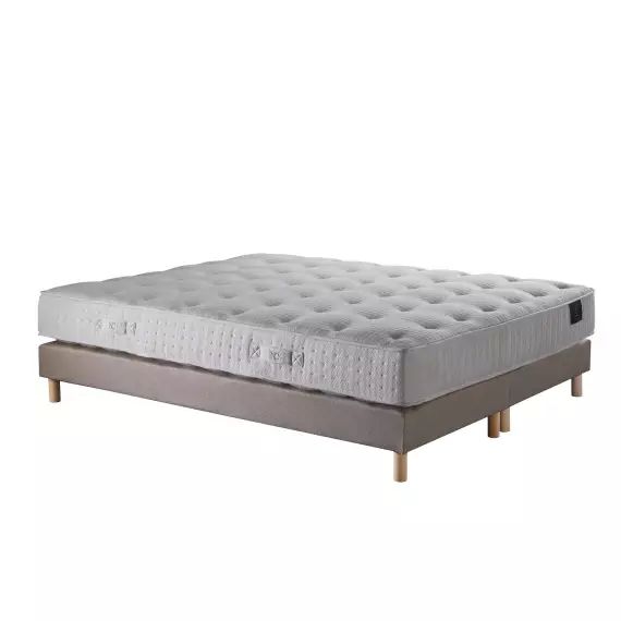 Ensemble Matelas ressorts Mémoire de forme sommier Rose 160×200