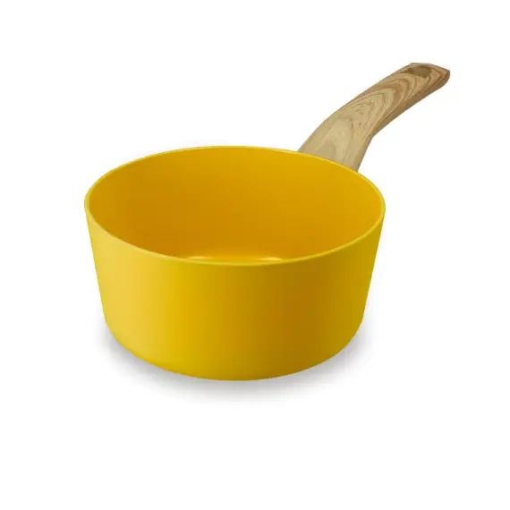 Casserole en aluminium Ø16cm jaune – compatible induction