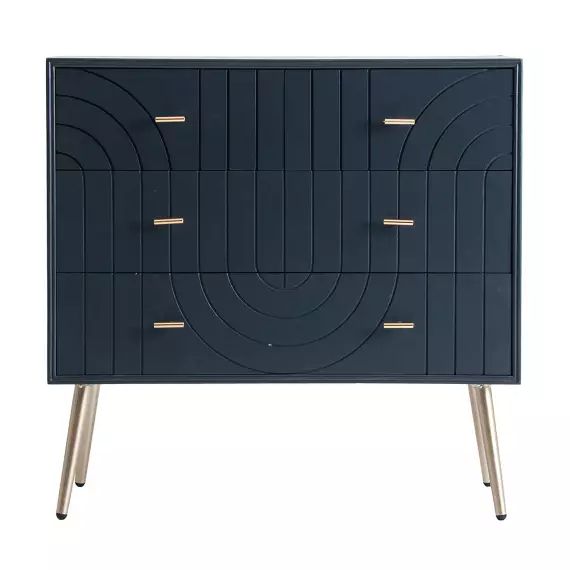 Commode en bois grise 80x40x78