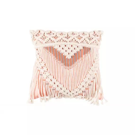 Coussin en tissu rose